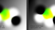 Gradients created with 16 bit vs. 8 bit