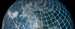 Planet in a wireframe model