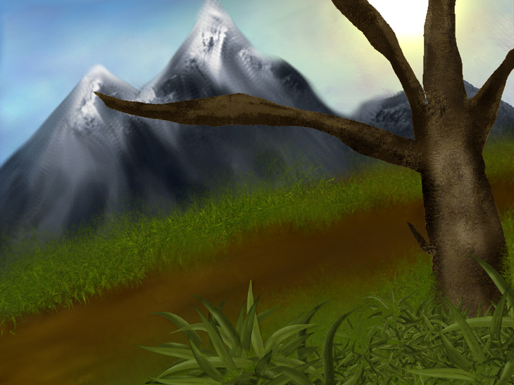 Digital painting contest! Create a nature landscape scene in GIMP!