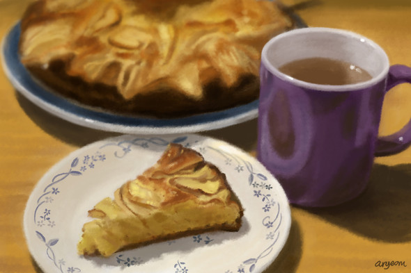 Apple Cake and Cinnamon Tea